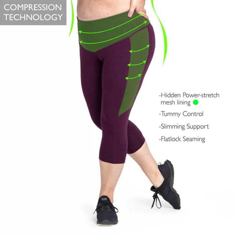 Buy Rainbeau Curves Women's Plus Size Basix Compression Legging